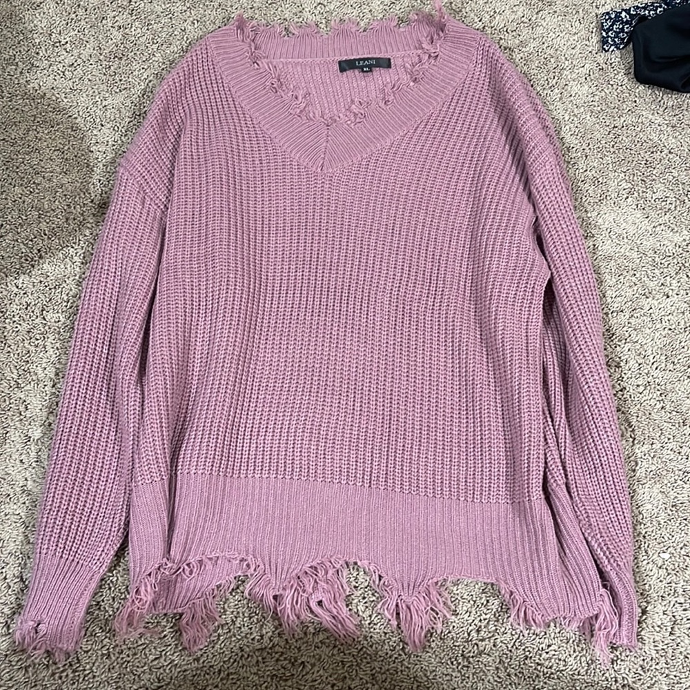 purple sweater